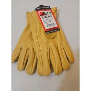 Lambert Leather soft cowhide leather work gloves Size Large NEW embossed logo